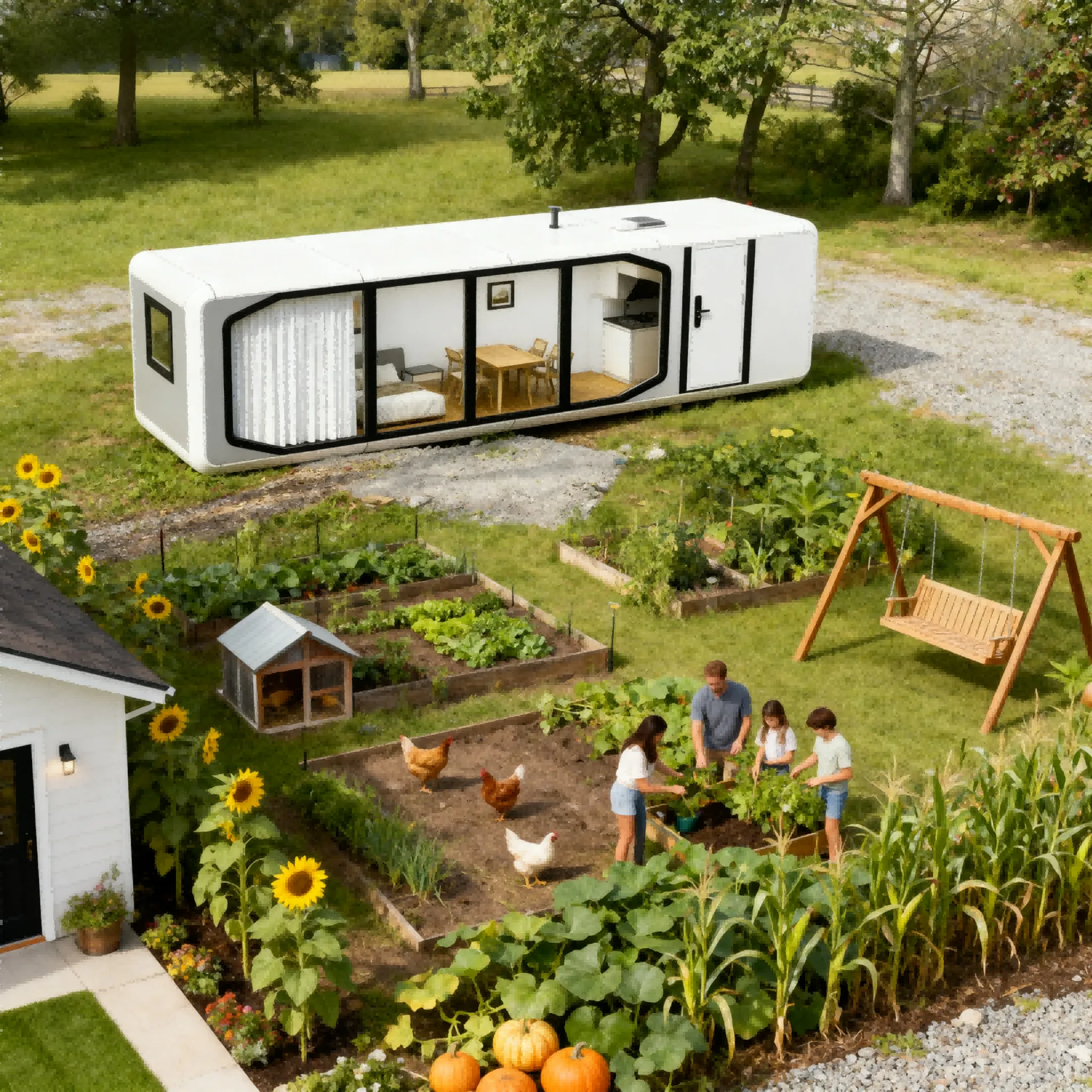 Vestael tiny house/prefab apple cabin A1 length 38.7 ft