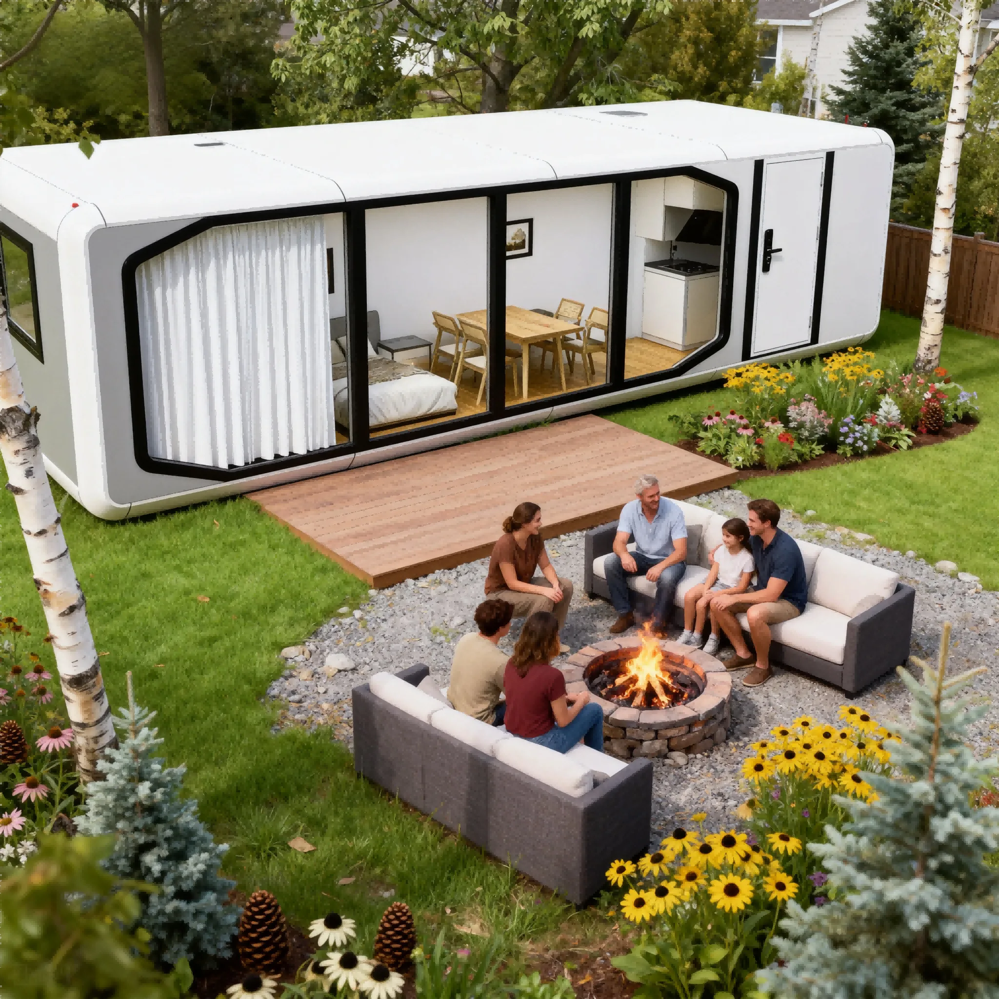 Vestael tiny house/prefab apple cabin A1 length 38.7 ft
