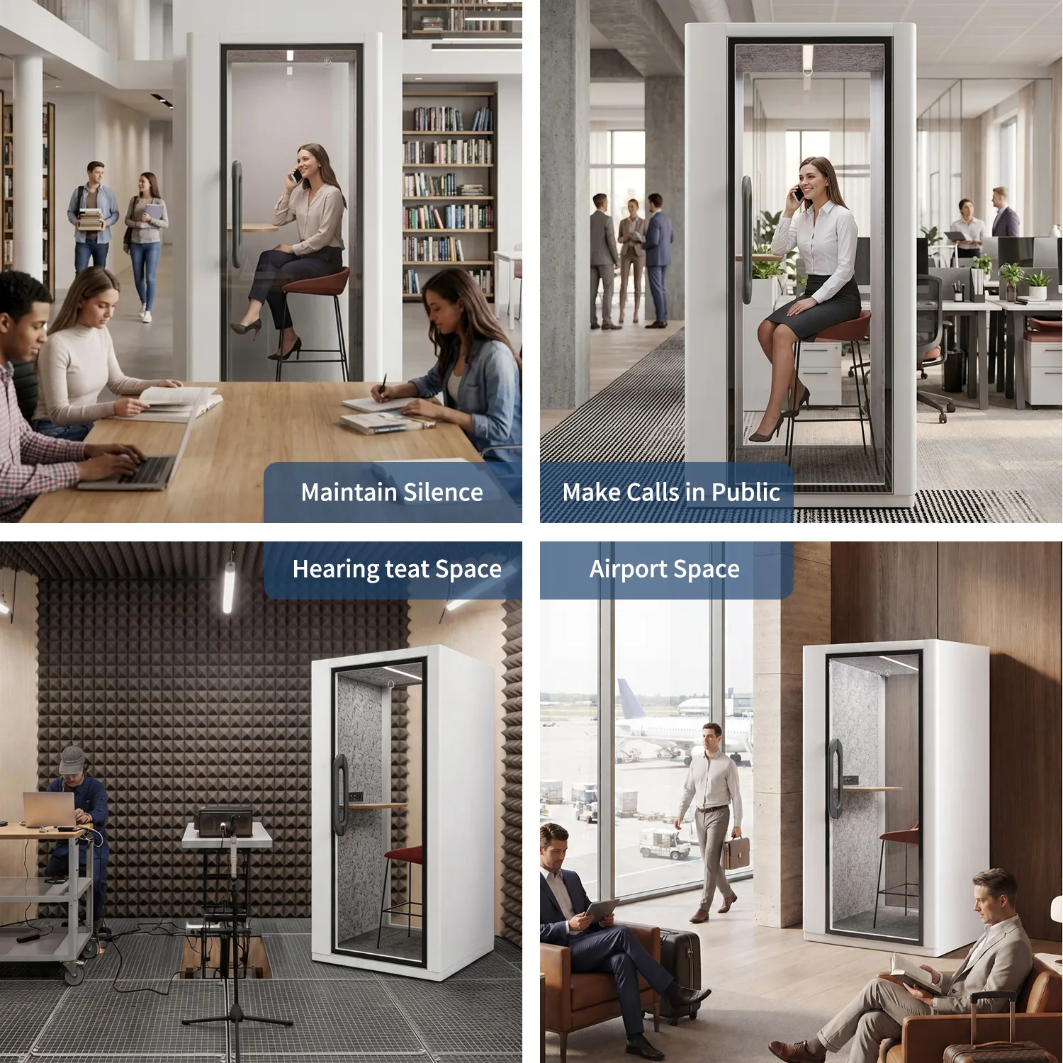 Vestael Core Solo-Soundproof office pod, Quiet Privacy Phone Booth