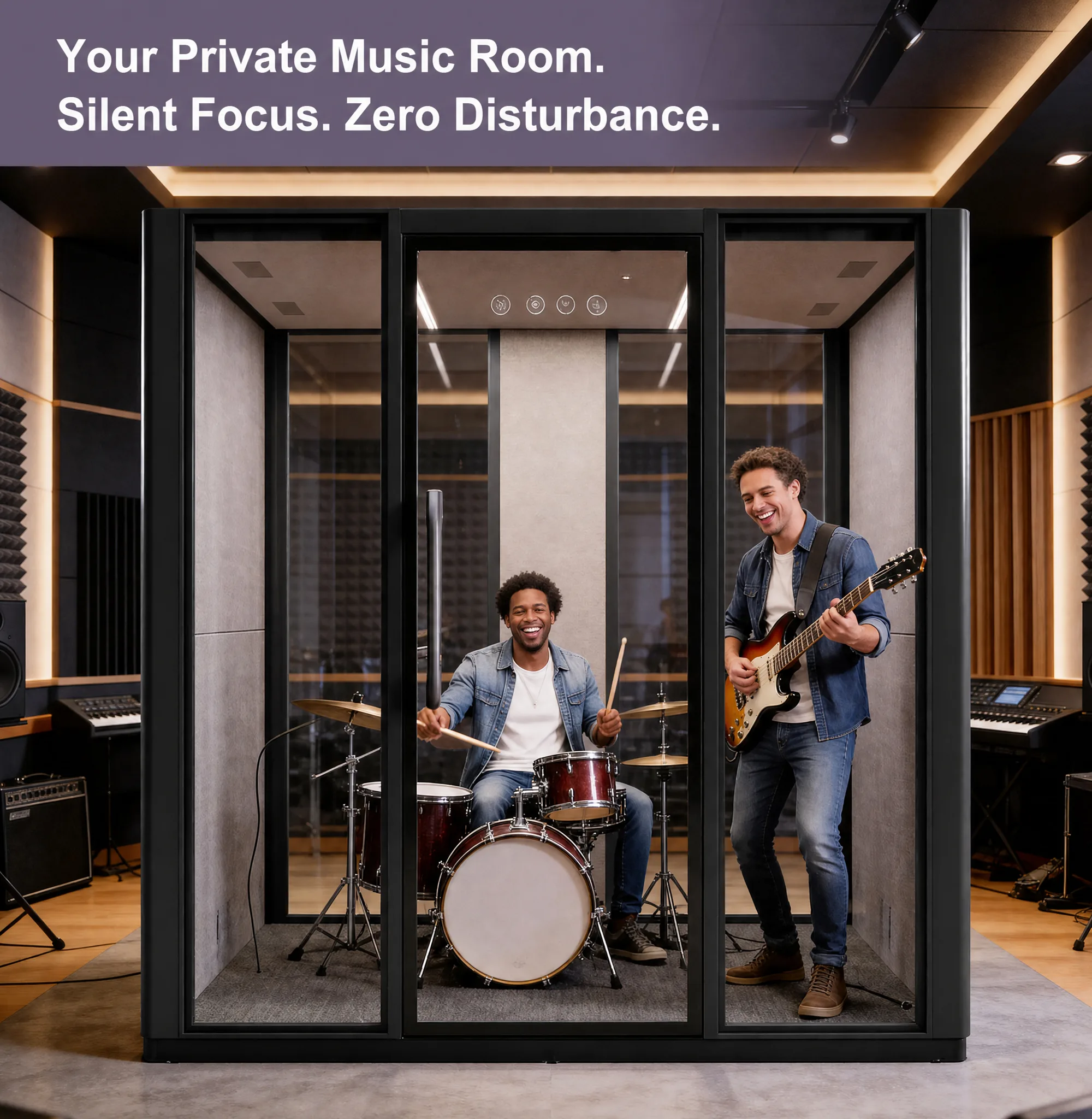 Vestael Core Team-Soundproof Office Pod Mobile Privacy Workspace for Meetings, Singing