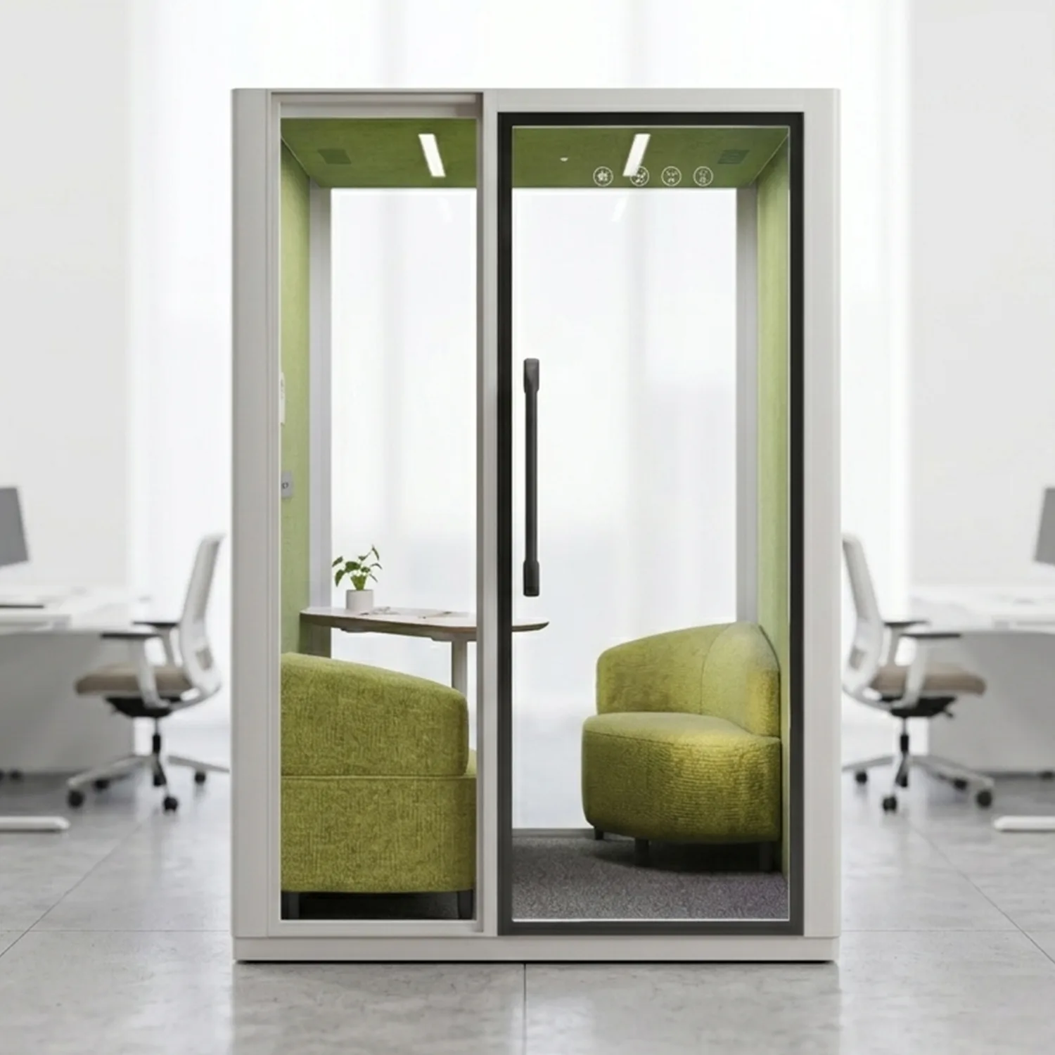 Vestael Core Duo-Mobile Soundproof Office Pod – Rolling Dual Privacy Booth