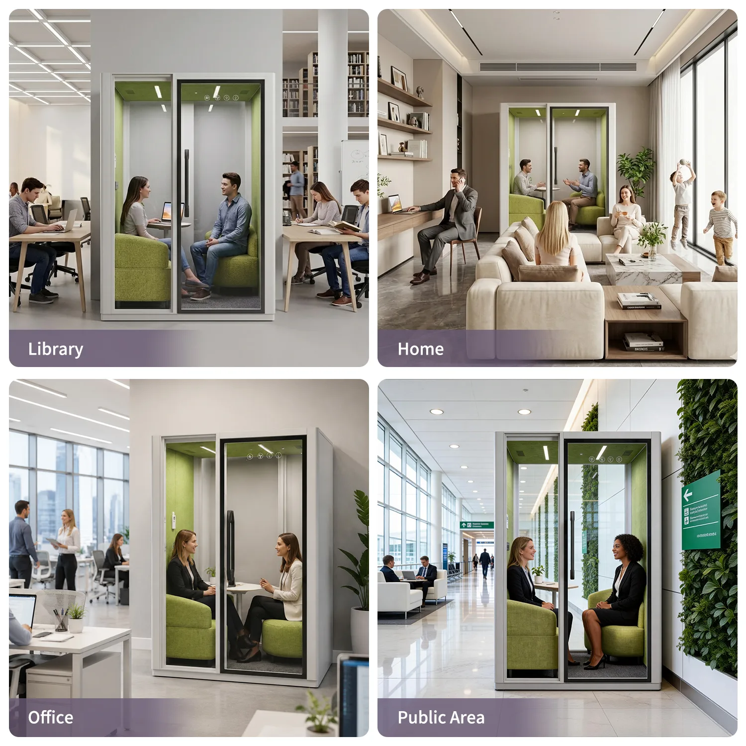 Vestael Core Duo-Mobile Soundproof Office Pod – Rolling Dual Privacy Booth